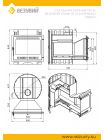 Дровяная печь Везувий Скиф Ковка 16 Панорама "М"