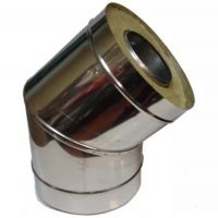 Колено сэндвич 230х150 Нерж  (304) 0.8 мм L45