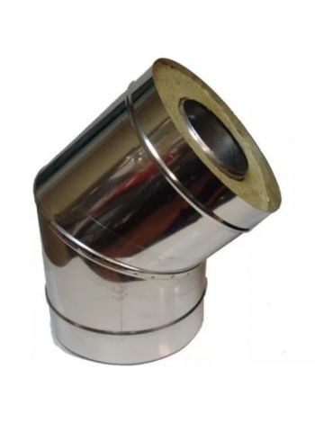 Колено сэндвич 230х150 Нерж  (304) 0.8 мм L45
