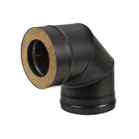 Сэндвич-колено "BLACK" (AISI 430/0,8мм) 90* 3 секции