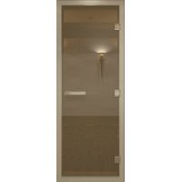 Дверь в хамам 70х190 см бронза прозрачная коробка алюминий