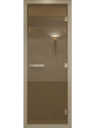 Двери для хамама бронза прозрачная 