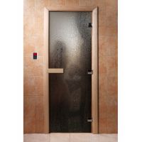 Стеклянная дверь для бани и сауны с фотопечатью 190*70 А010